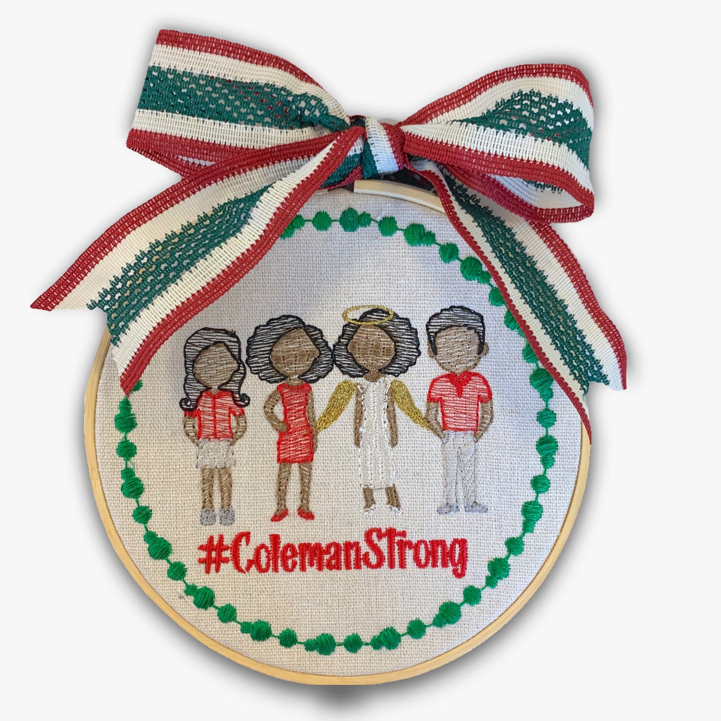 Custom Embroidered Christmas Ornament