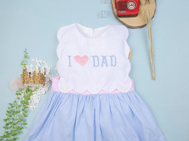 I ❤️ Dad Embroidered Dress