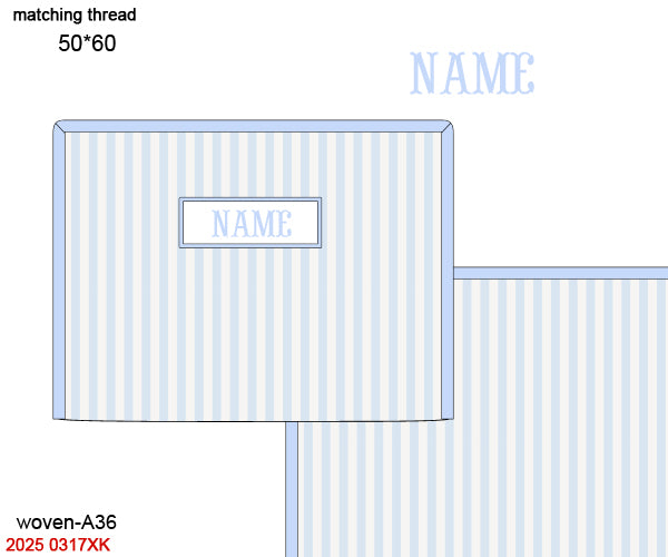 Blue Stripes + Baby Blue Luggage