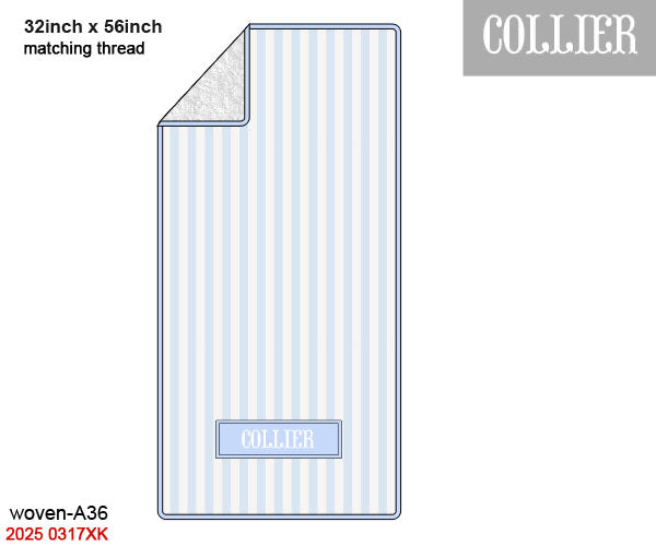 Blue Stripes + Baby Blue Luggage