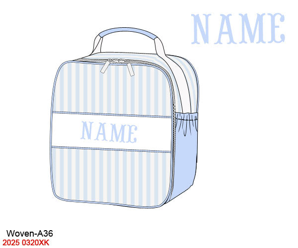 Blue Stripes + Baby Blue Luggage