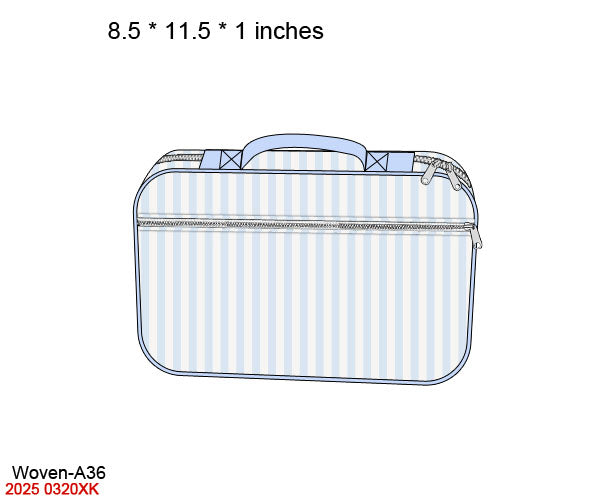 Blue Stripes + Baby Blue Luggage