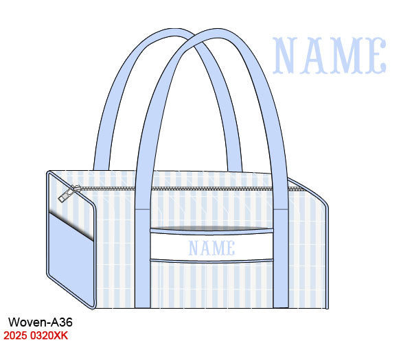 Blue Stripes + Baby Blue Luggage