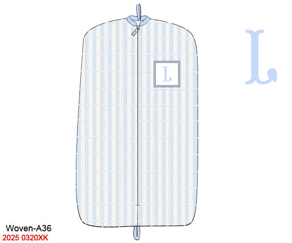 Blue Stripes + Baby Blue Luggage