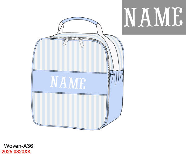 Blue Stripes + Baby Blue Luggage