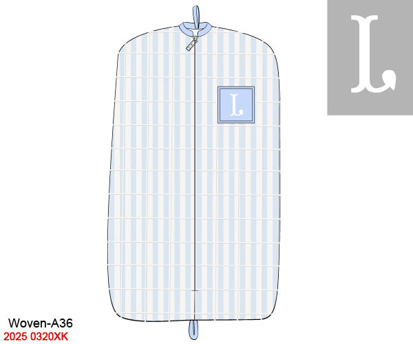 Blue Stripes + Baby Blue Luggage