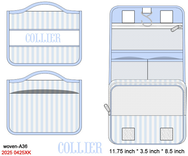 Blue Stripes + Baby Blue Luggage