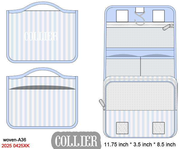 Blue Stripes + Baby Blue Luggage
