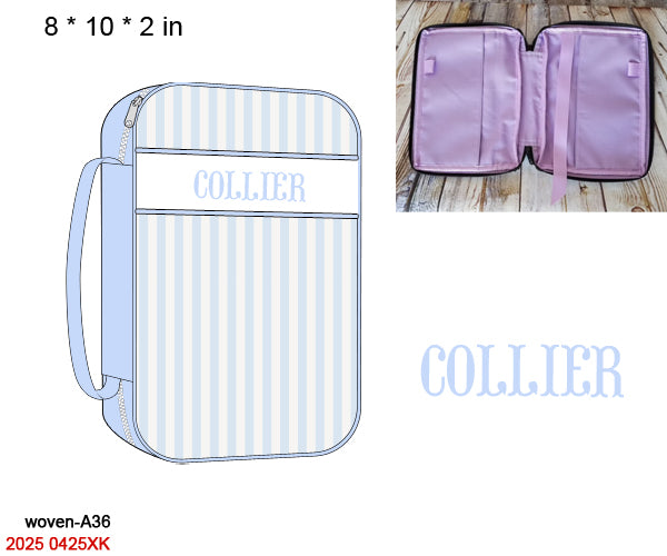 Blue Stripes + Baby Blue Luggage