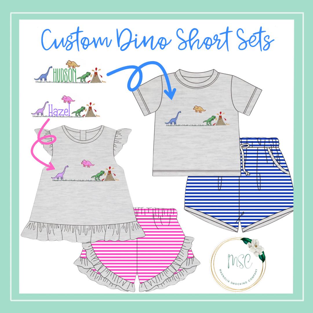 Custom Dino Short Sets