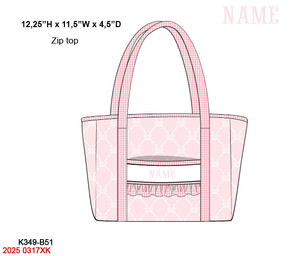 Pink Bow Trellis Luggage