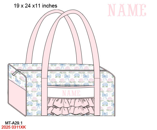 Hydrangeas & Bows Luggage
