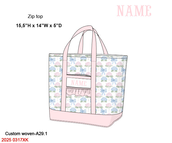 Hydrangeas & Bows Luggage