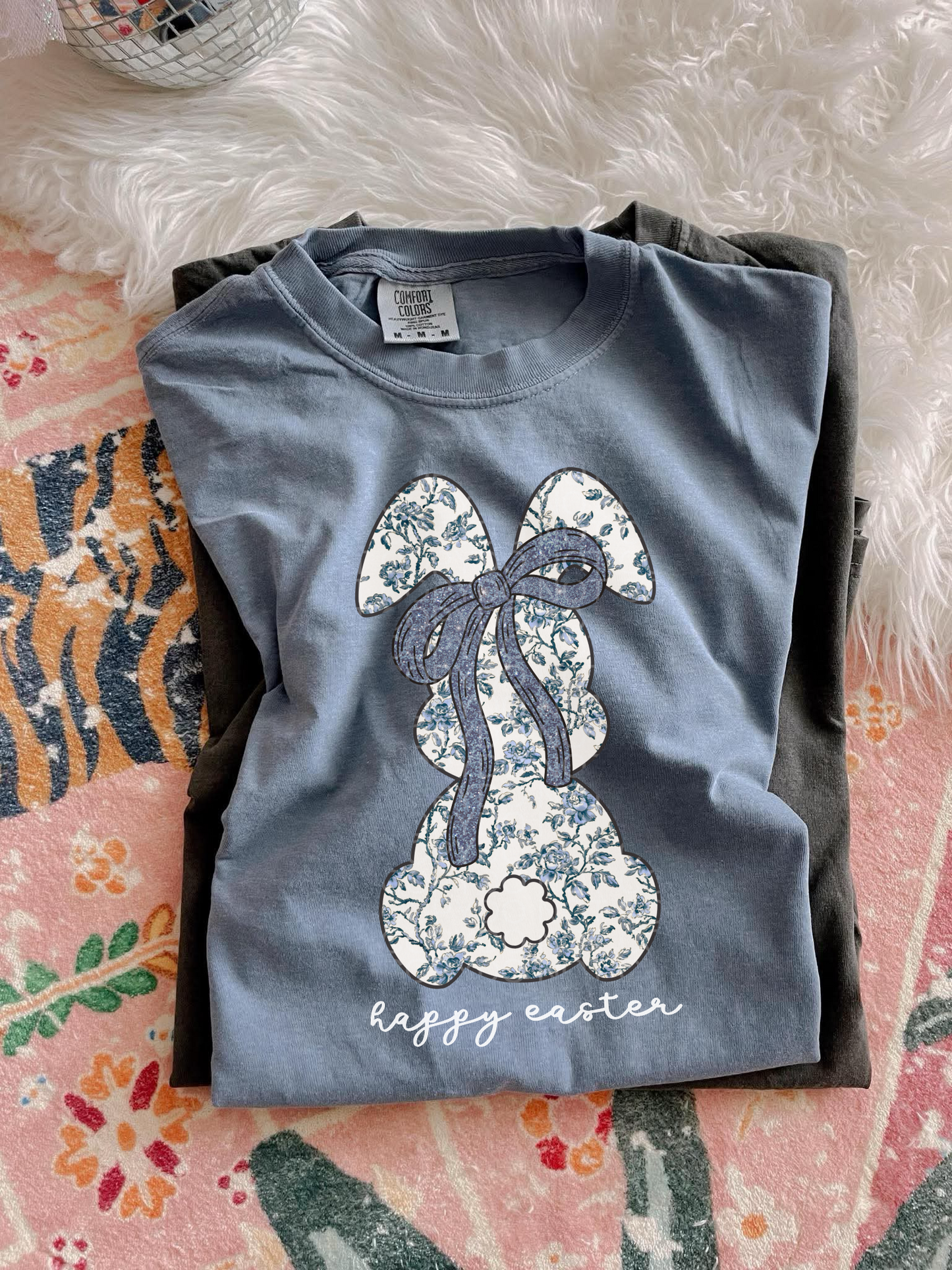 Blue Floral Bunny- Multiple Styles