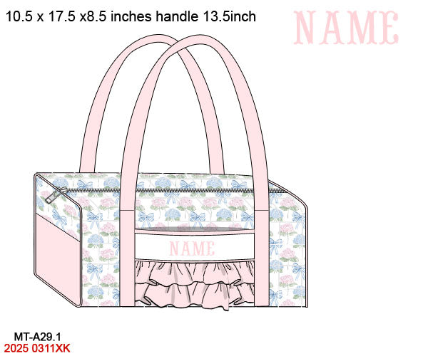 Hydrangeas & Bows Luggage