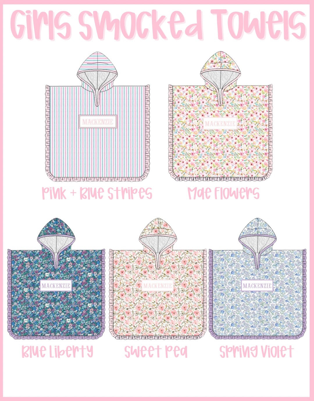 Custom Smocked Hooded Towel