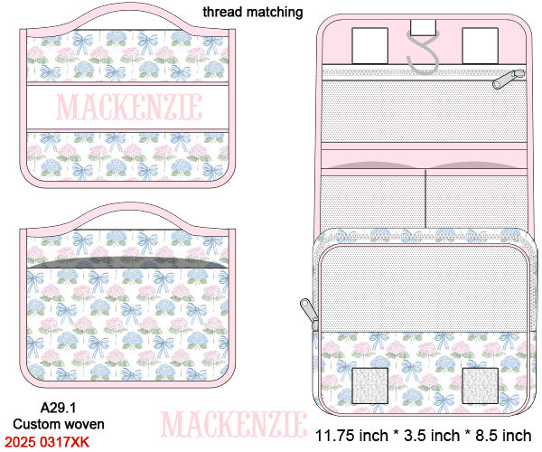 Hydrangeas & Bows Luggage