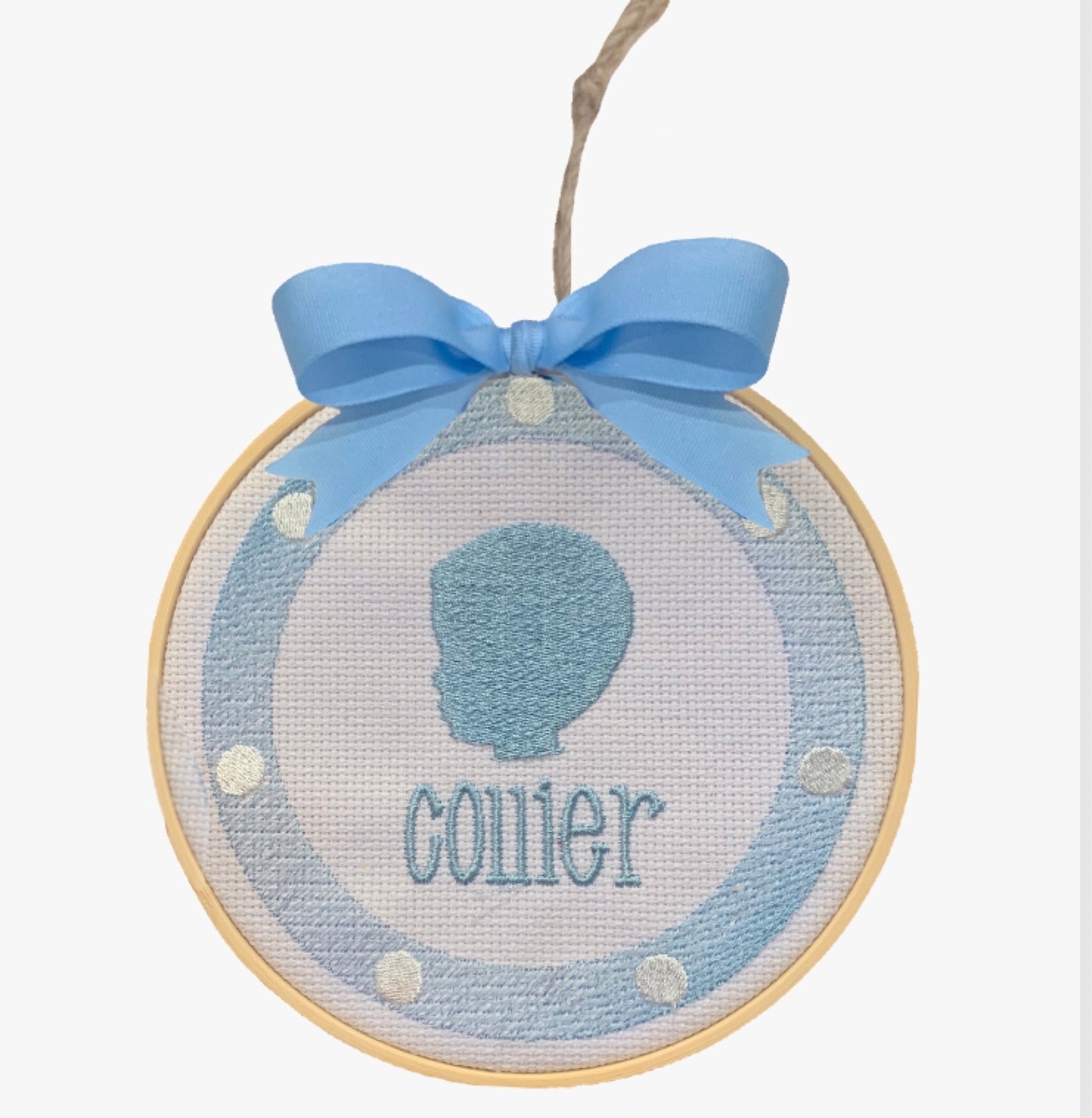 Custom Embroidered Christmas Ornament