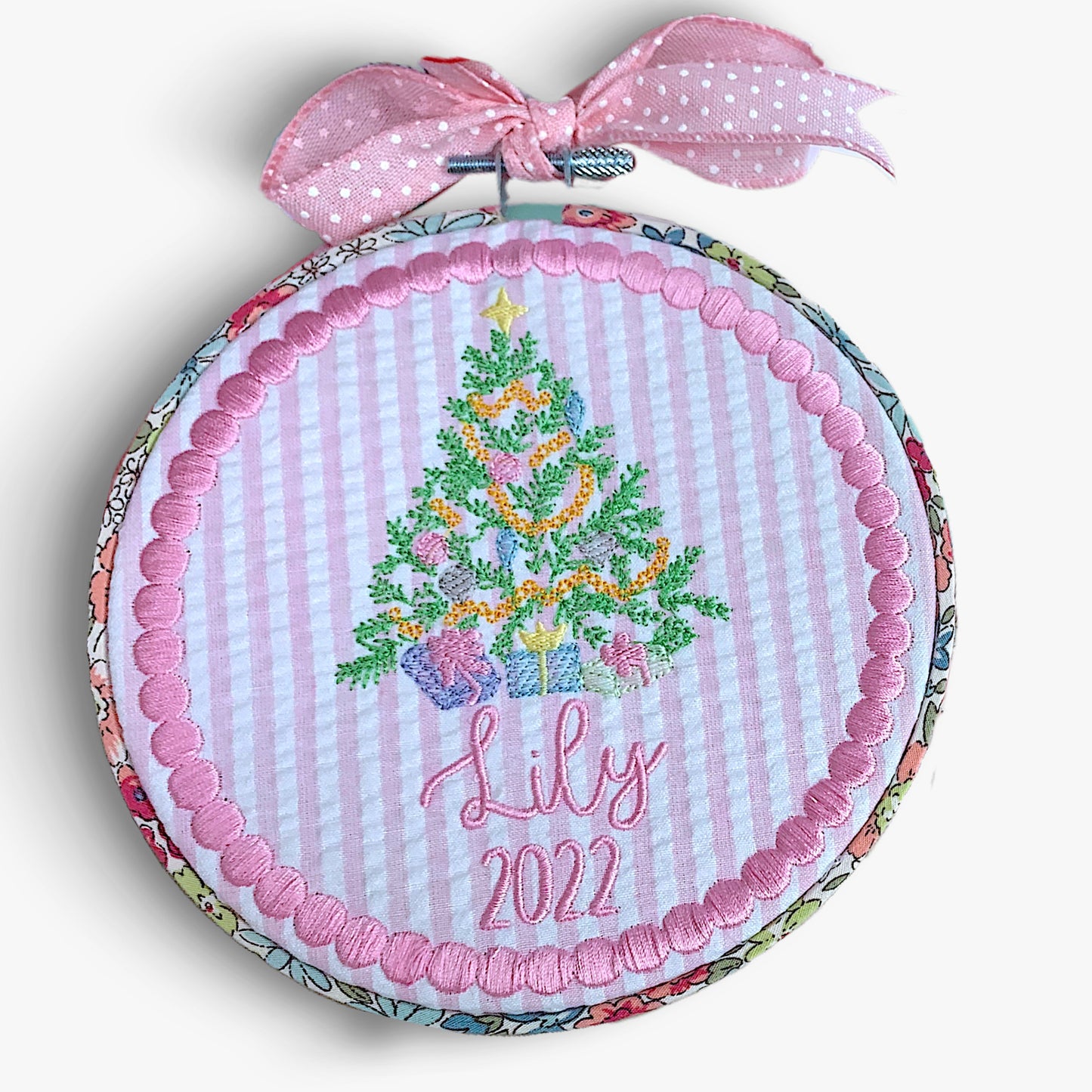 Custom Embroidered Christmas Ornament
