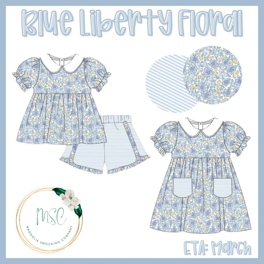 Blue Liberty Floral