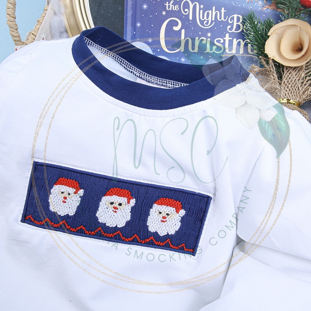 Boy’s Santa Smocked Pants Set