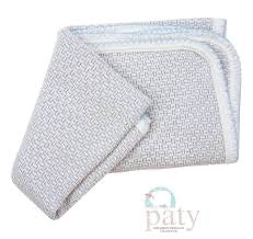 Monogrammed Paty Receiving Blanket