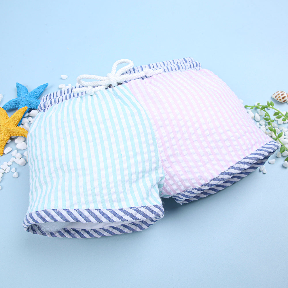 Seersucker Swim Trunks