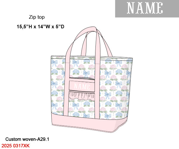 Hydrangeas & Bows Luggage