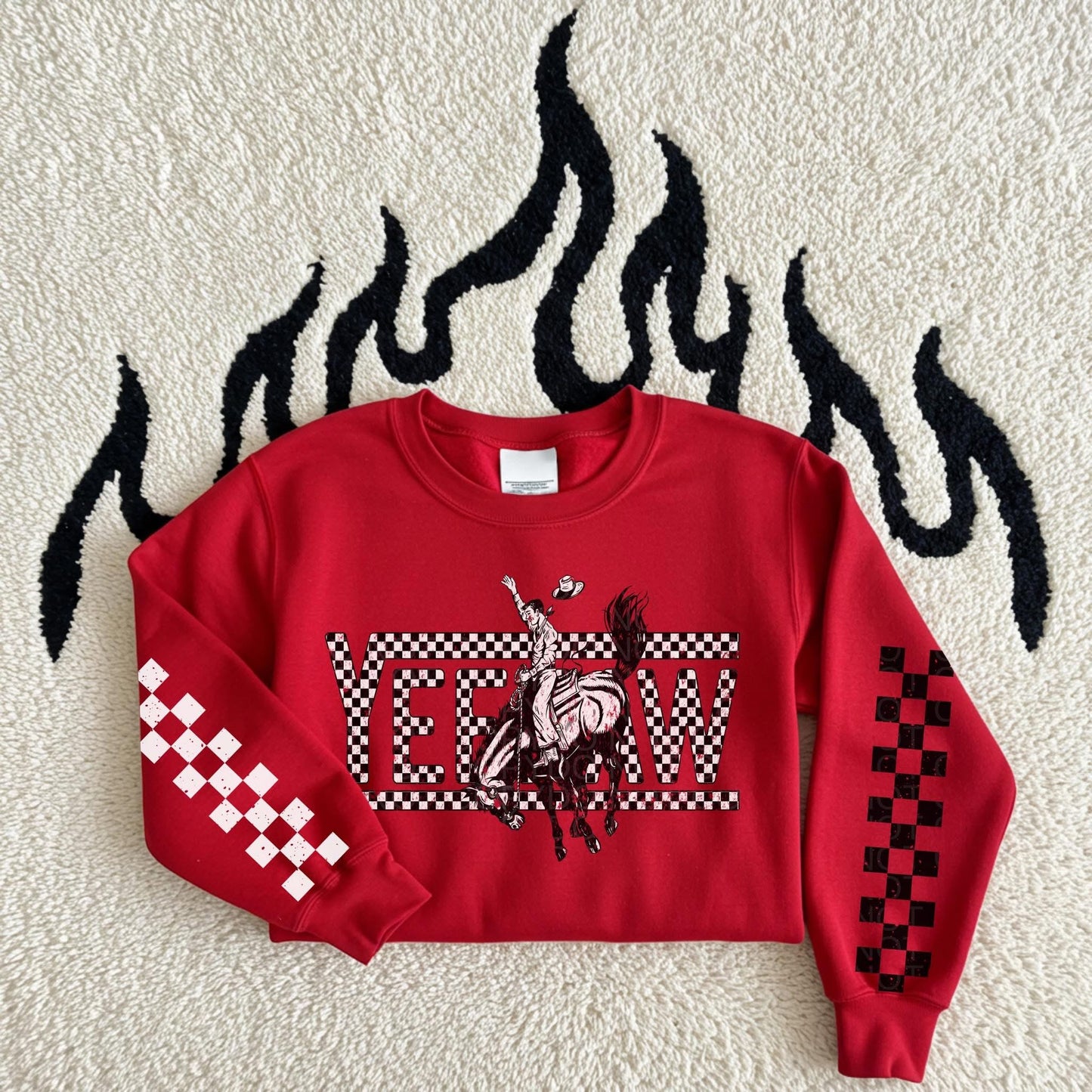 Yeehaw checkered w/sleeve or without - Multiple Styles/Design