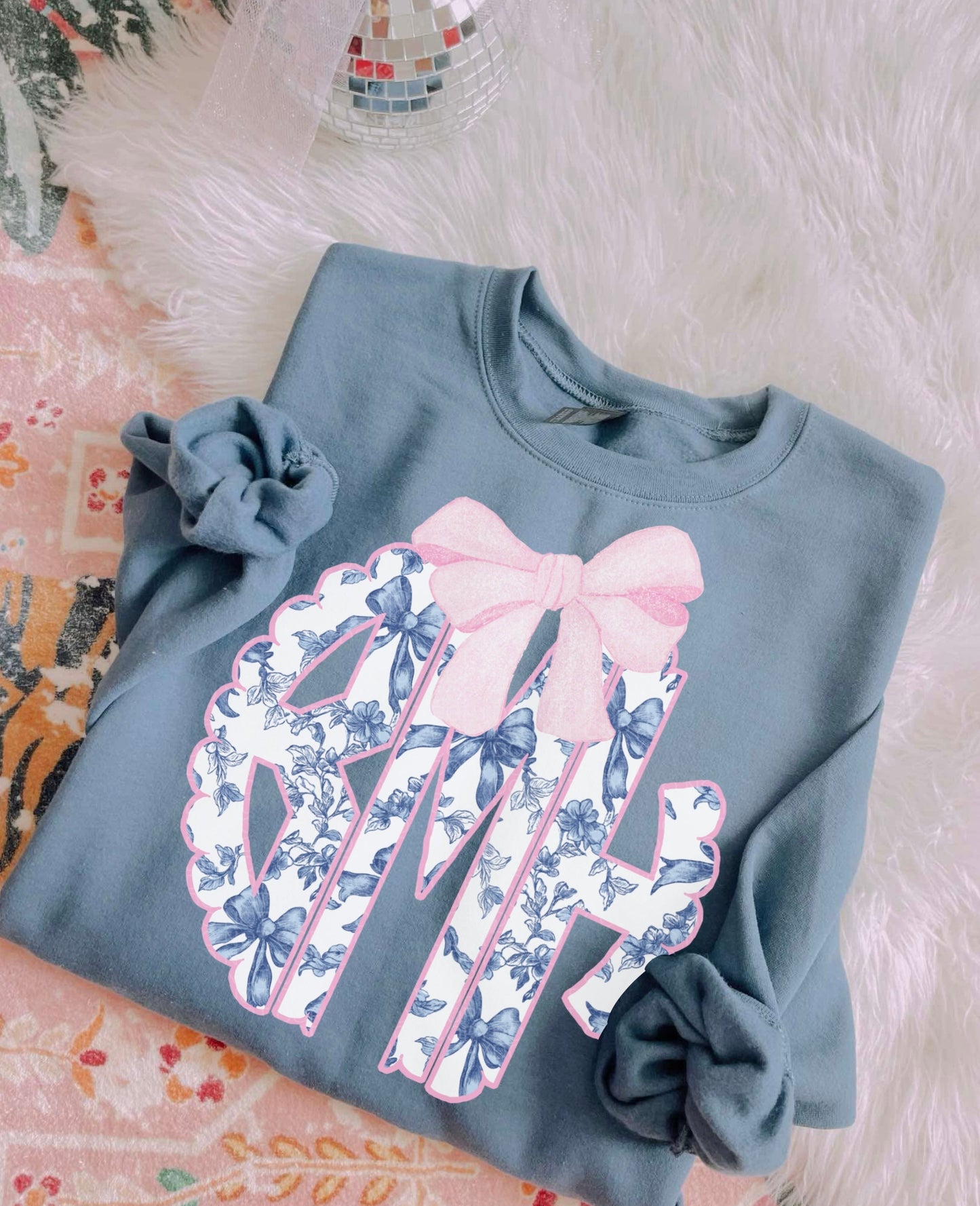 Custom Mono B&W Floral Mono- Multiple Styles & Colors