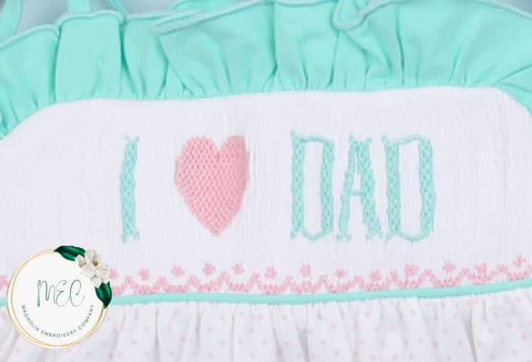I ❤️ Dad Smocked Dress