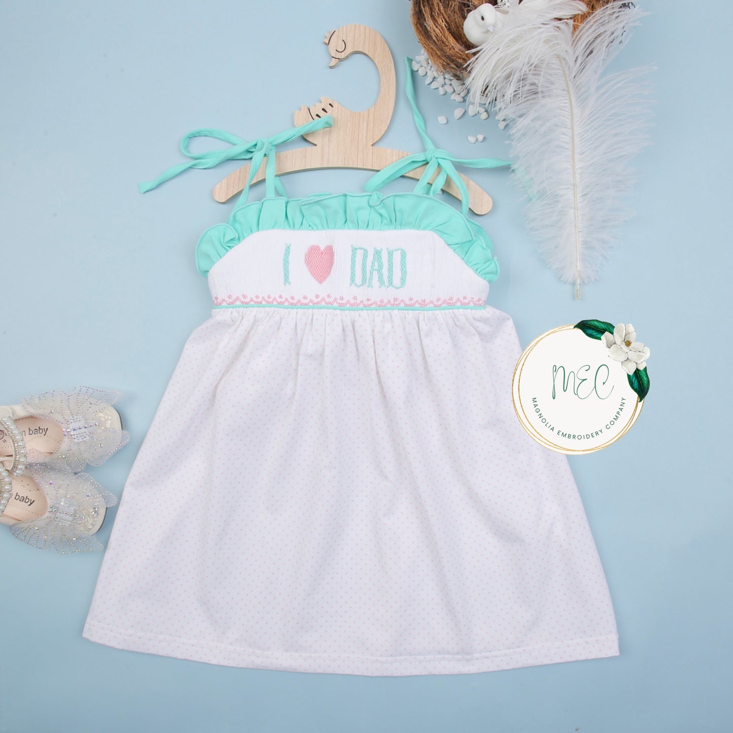I ❤️ Dad Smocked Dress