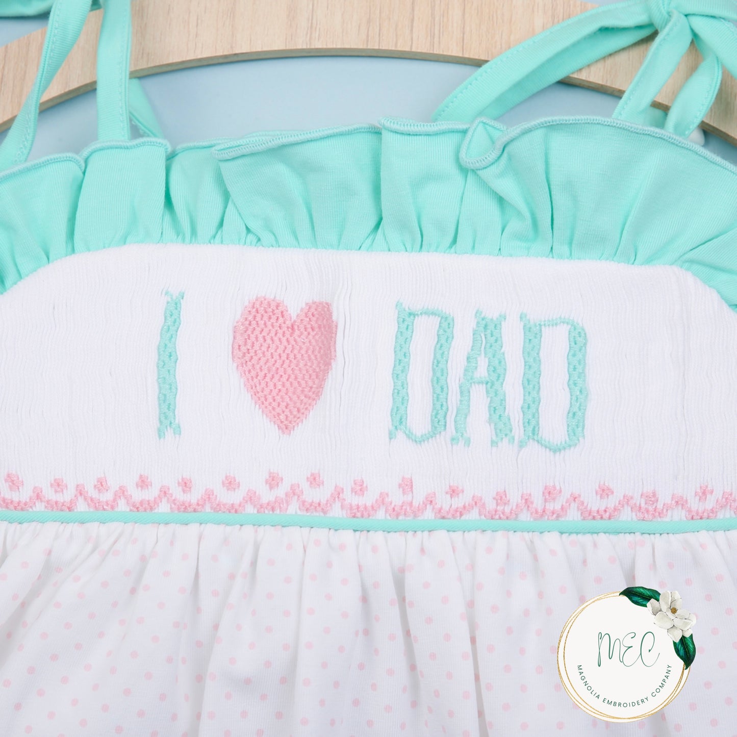 I ❤️ Dad Smocked Dress