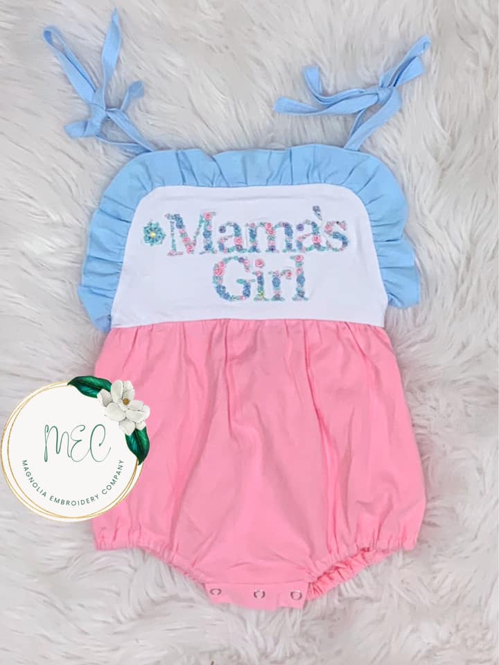 Customizable Pink & Blue Bubble Sunsuit