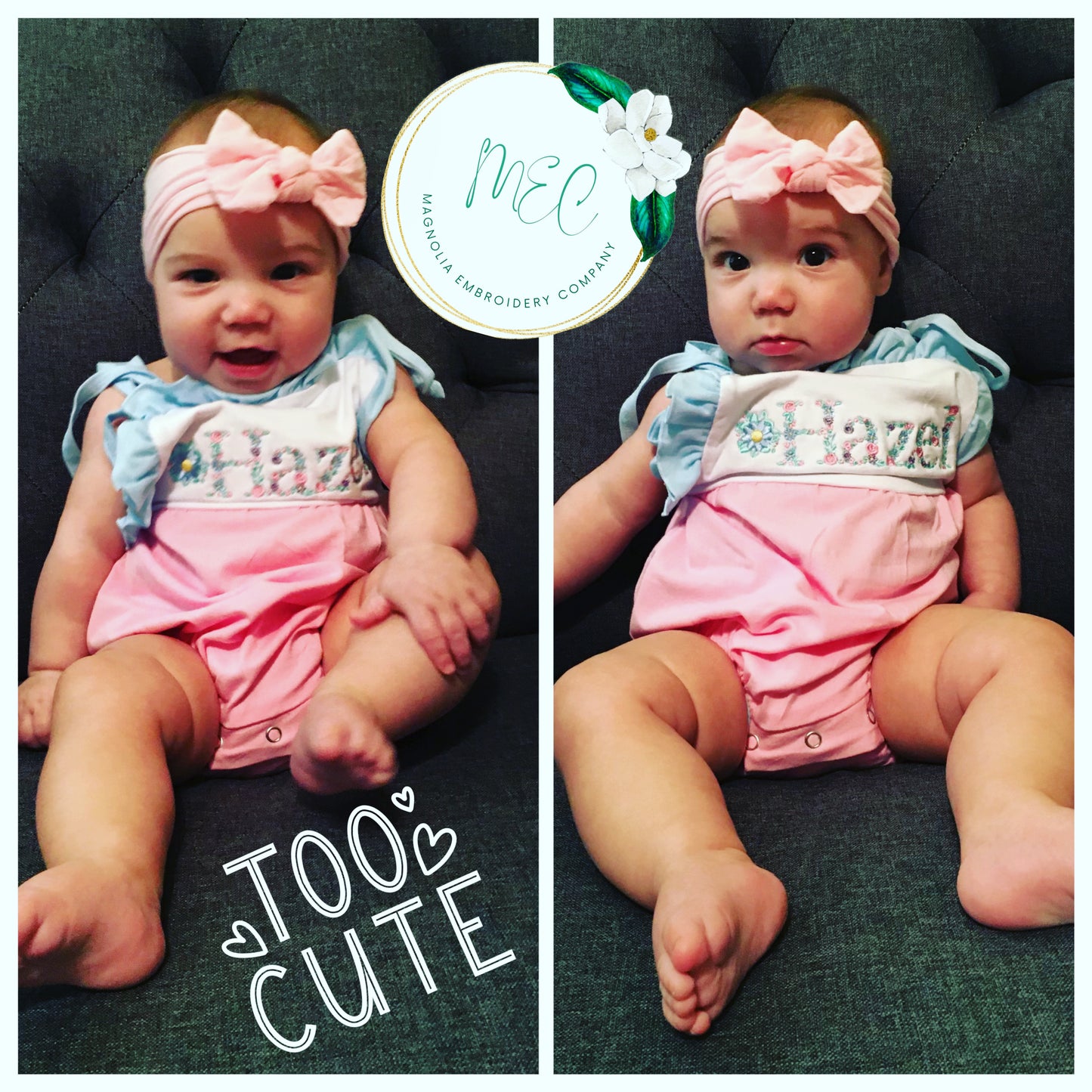 Customizable Pink & Blue Bubble Sunsuit