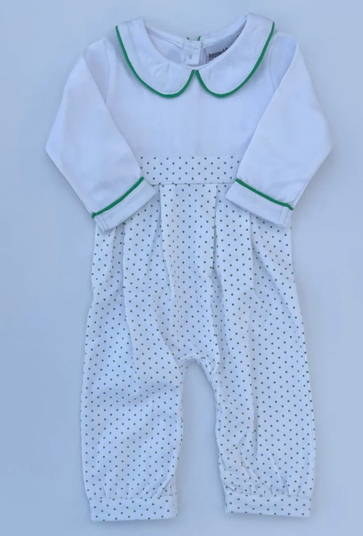 Bitty Dot Romper - Green