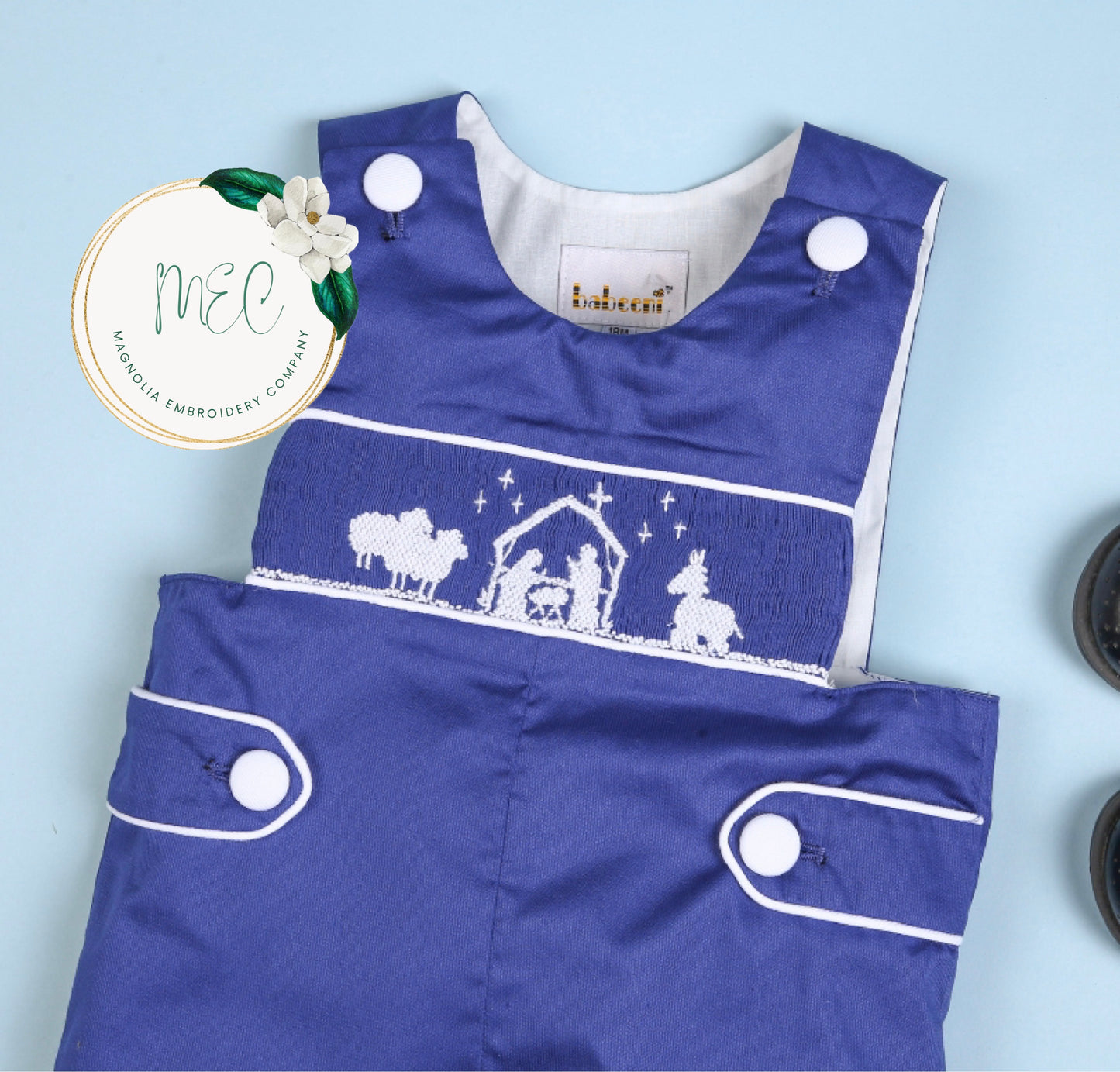 Smocked Nativity Scene Longall