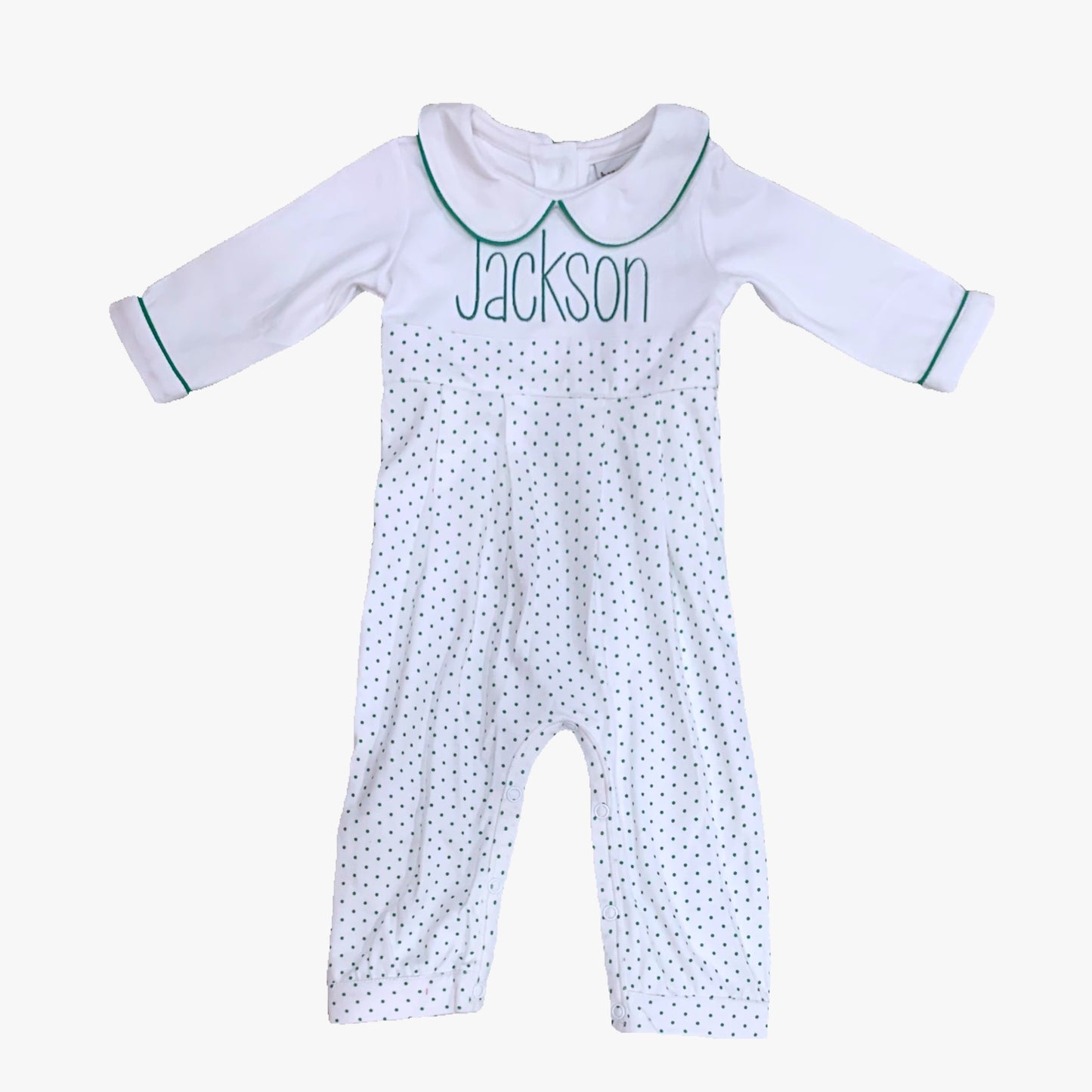 Bitty Dot Romper - Green