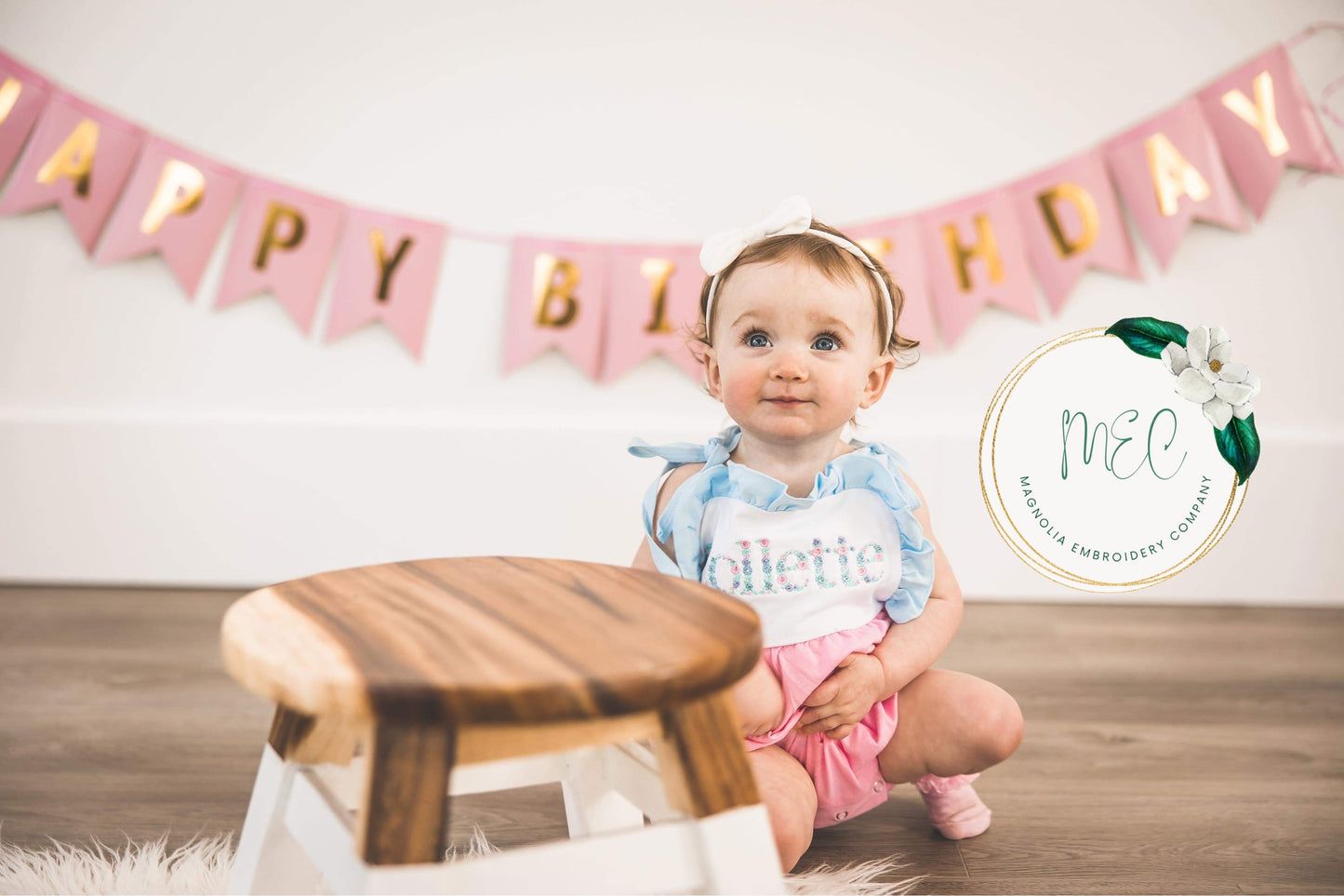 Customizable Pink & Blue Bubble Sunsuit