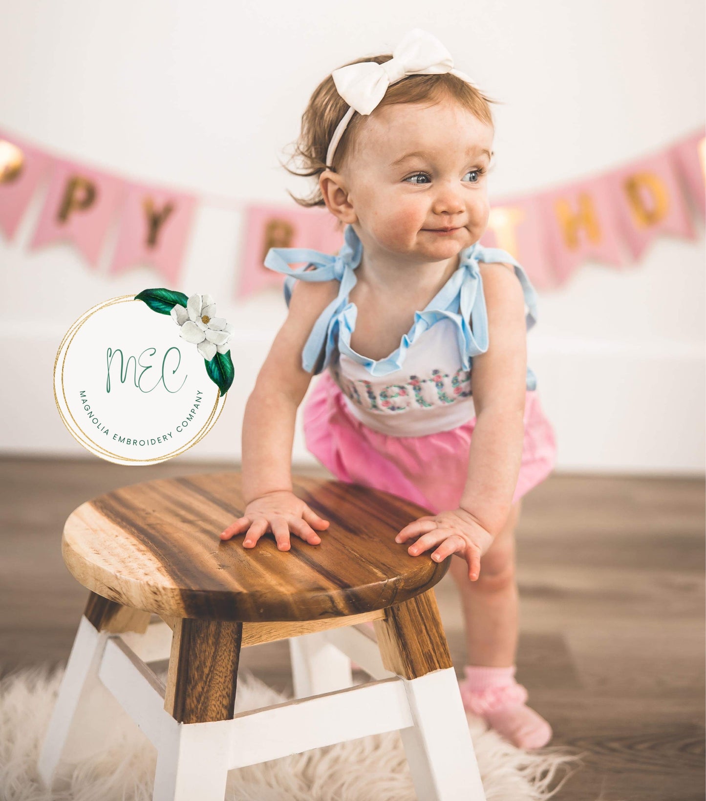 Customizable Pink & Blue Bubble Sunsuit