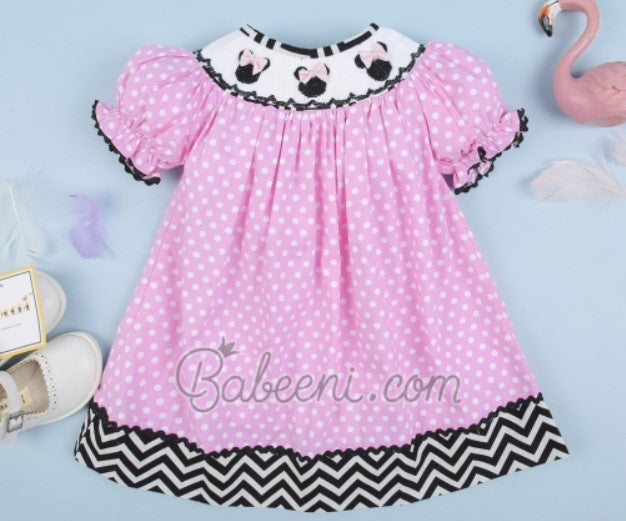 Smocked Mrs. Mouse Dress – Magnolia Embroidery Company, LLC Smocked Mrs. Mouse Dress – Magnolia Embroidery Company, LLC