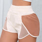 Apricot Color Block Split High Waist Shorts