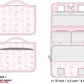 Pink Flowers + Bows Toile Luggage