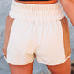 Apricot Color Block Split High Waist Shorts