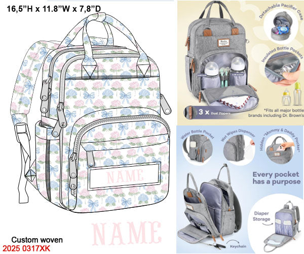 Hydrangeas & Bows Luggage