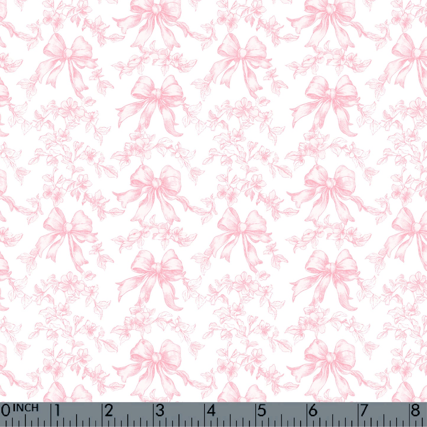 Pink Flowers + Bows Toile Luggage