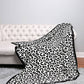 Luxury Soft Leopard Print Throw Blanket: Gray