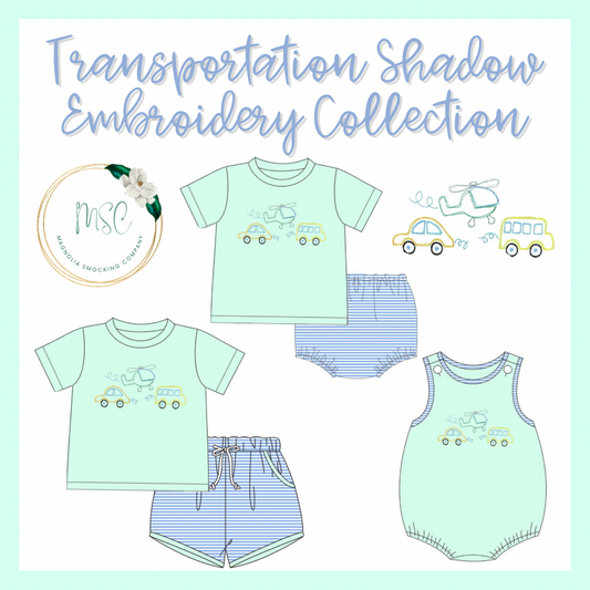 Transportation Shadow Embroidery Collection