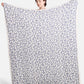 Luxury Soft Leopard Print Throw Blanket: Gray