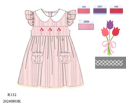 PO17 - Smocked Tulips Dress (ETA April)